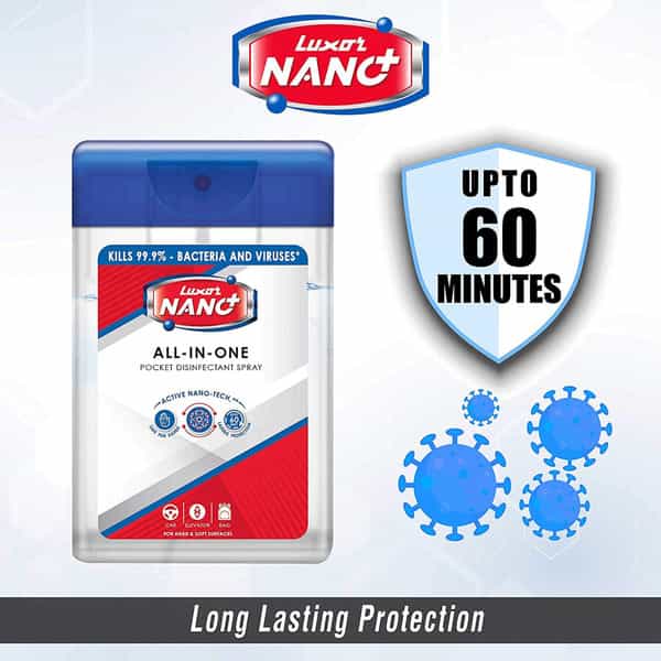 Luxor Nano All-In-One Pocket Disinfectant Spray - Pine Fresh- 54 Ml ( 18 Ml X3 )