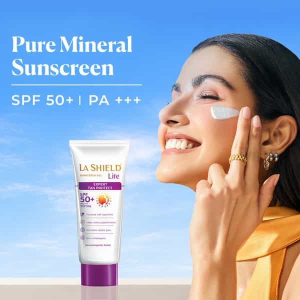 La Shield Lite Sunscreen Gel | Expert Tan Protect | Spf 50 + Pa +++ | 50 Gm