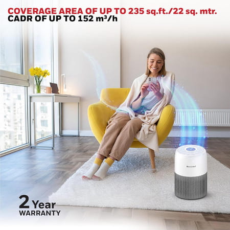 Honeywell Air Touch V1 - Air Purifier For Home & Office | 3-In-1 | Pre - H13 Hepa- Activated Carbon