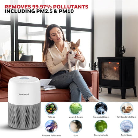 Honeywell Air Touch V1 - Air Purifier For Home & Office | 3-In-1 | Pre - H13 Hepa- Activated Carbon