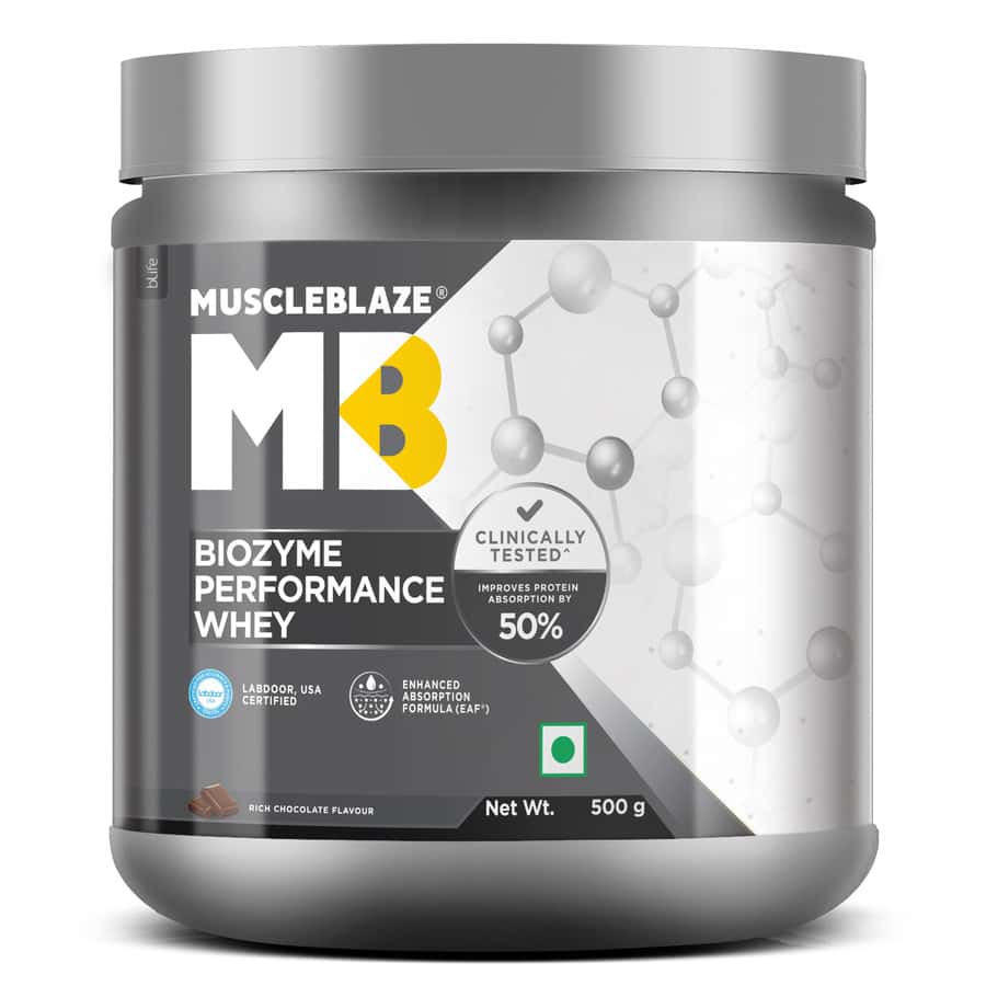 Buy MUSCLEBLAZE BIOZYME PERFORMANCE WHEY, LABDOOR USA CERTIFIED (RICH ...