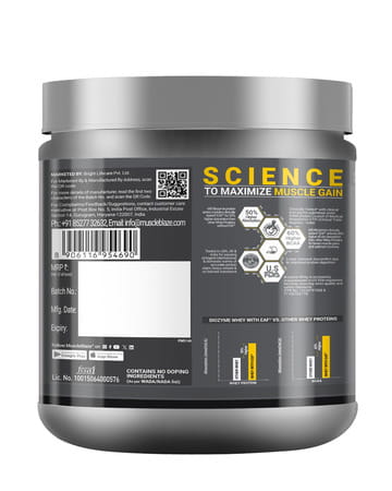 Muscleblaze Biozyme Performance Whey Protein Powder | Rich Chocolate | 500G | 25G Protein Per Scoop