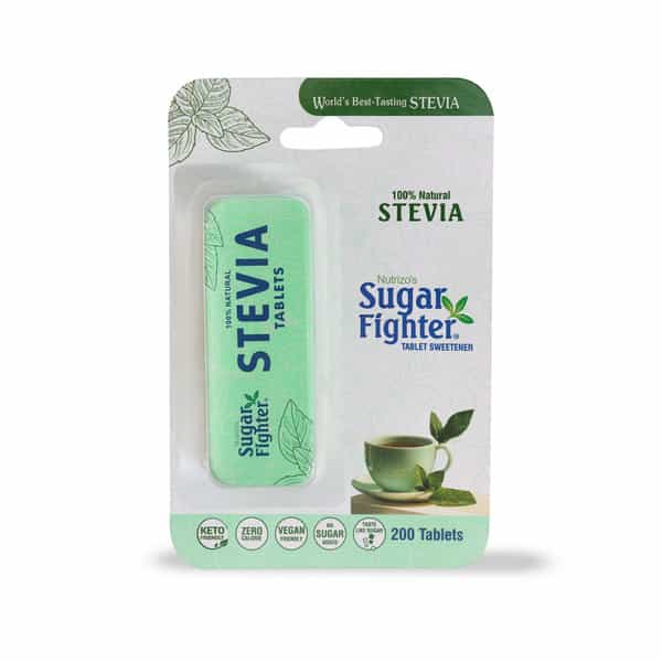 Sugar Fighter Stevia Tablets - Zero Calories & Fat Free - Natural Stevia - 200 Tablets (Pack Of 3)