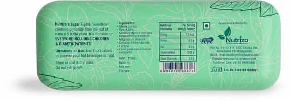 Sugar Fighter Stevia Tablets - Zero Calories & Fat Free - Natural Stevia - 200 Tablets (Pack Of 3)