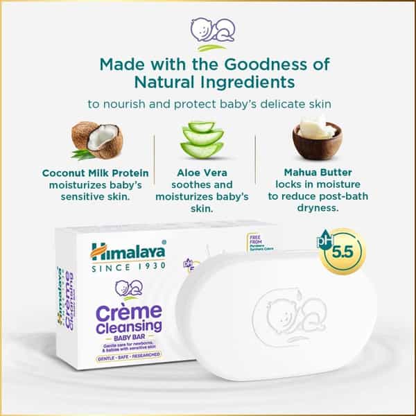 Himalaya Creme Cleansing Baby Bar 75 G