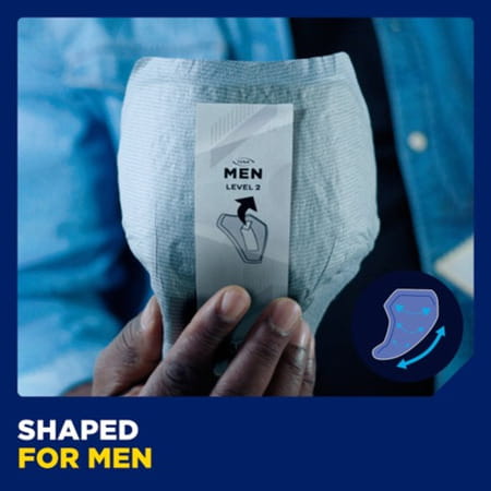 Tena Men Adult Fit Guard Style| Level2 Active Fit | Absorbent Protector Pad | Medium Leakage - 20n