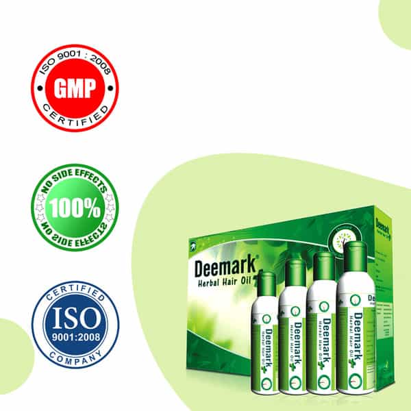 Deemark Herbal Hair Oil Plus For Anti Hairfall Control | Long Black Long Lasting Soft & Shiny Hair