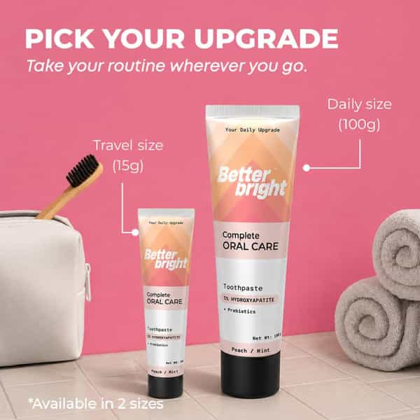 Peach Mint Teeth Whitening| Toothpaste For Sensitivity & Cavity| 5% Hap + Nhap| Fluoride Free| 100G