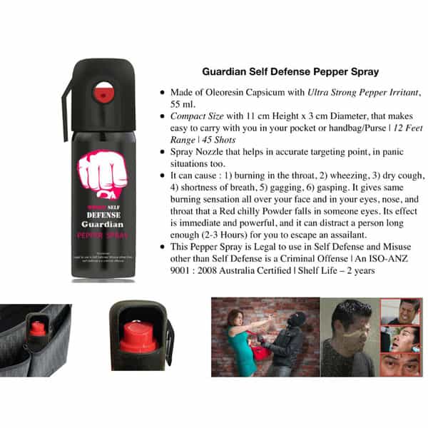 Guardian Self Defense Pepper Spray For Women Safety/Protection Pack Of 6