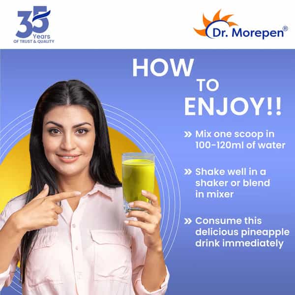 Dr. Morepen Skin Collagen Protein Powder | Pineapple Flavour | 250G