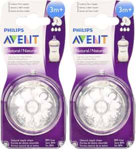 Philips Avent Natural Nipple Medium Flow - 4 Pack