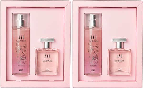 And Gift Pack Love Muse Edp 50Ml & Dainty Glam Body Mist 200Ml For Women Crafted By Ajmal