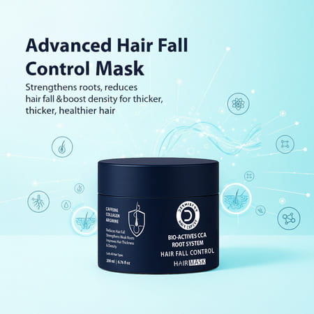 Dermistry Anti Hair Fall Control & Repair Mask With Collagen Arginine For Strengthening Roots 200ml
