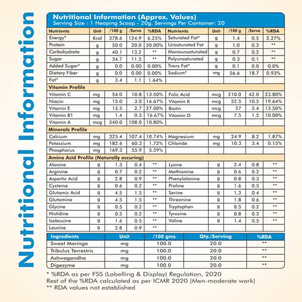 Fytika Daily Protien Powder-Vanila Flavor 400Gm