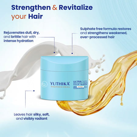 Yuthika Ultracare Sulfate Free Hair Mask 500Ml | Professional Repair Mask For Dull Dry Brittle Hair