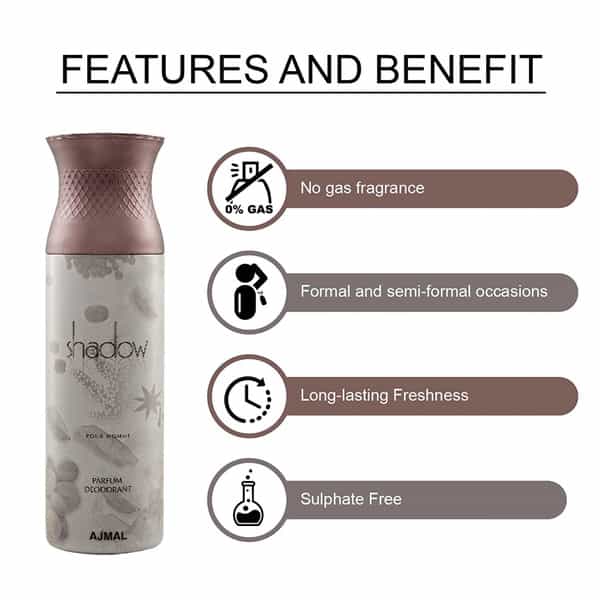 Ajmal 1 Carbon Homme | Shadow Homme | Nightingale &Magnetize For Men & Women Deodorants Each 200Ml