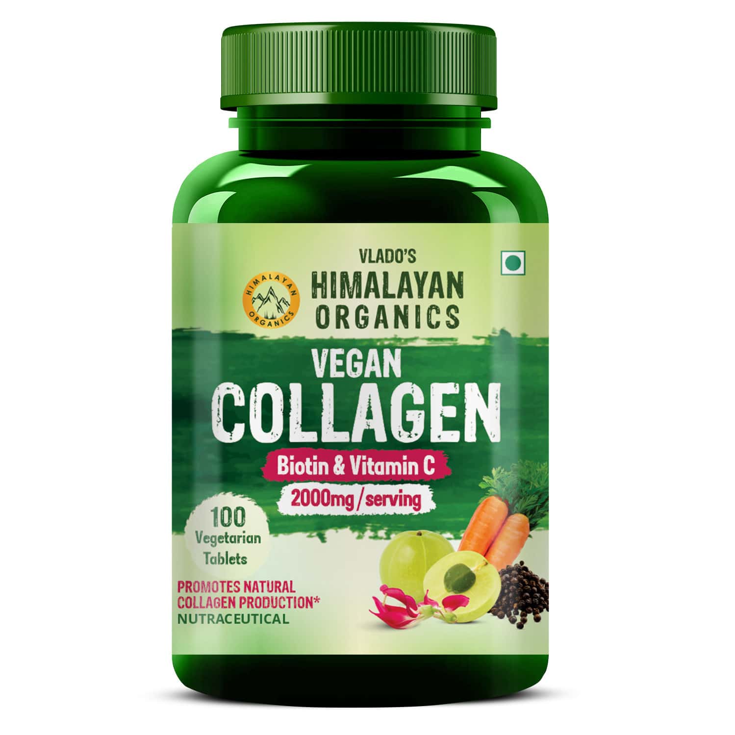 Vlado's Himalayan Organics Vegan Collagen 2000mg - 100 Veg Tablets