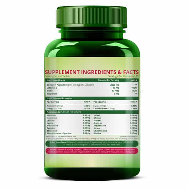 Vlado's Himalayan Organics Vegan Collagen 2000Mg - 100 Veg Tablets