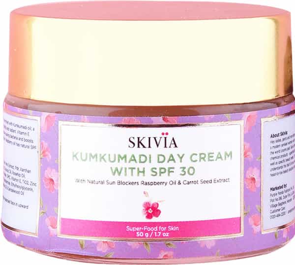 Skivia Kumkumadi Day Cream With Spf-30 With Raspberry Oil & Vitamin E - 50G|Helps Fade Dark Spots