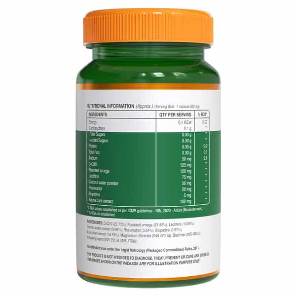 Pure Nutrition Co-Enzyme Q10 (125 Mg) | For Cellular Growth And Energy | 60 Veg Capsules
