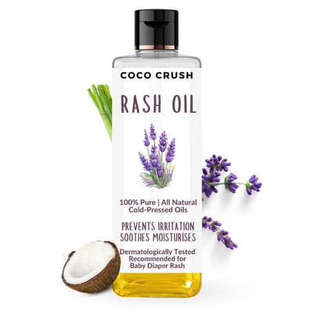 Coco Crush Rash Oil For Babies - Diaper & Nappy Rash Relief | Organic | Prevents Irritation - 100ml