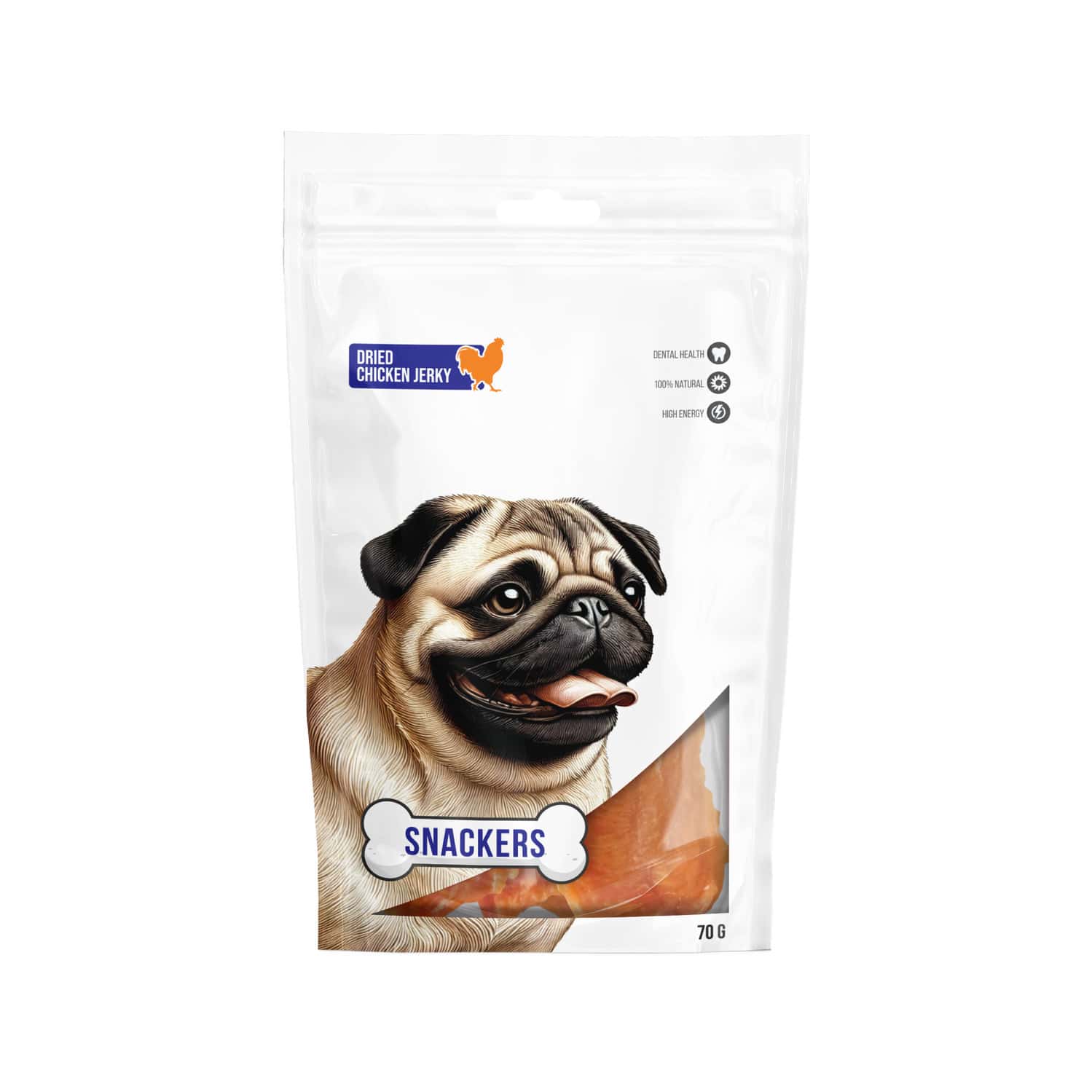 Snackers Dried Chicken Jerky Dog Treats | 70 G