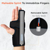 Vissco Boxer'S Support Brace | Detachable Splints For Finger Fracture | Trigger Finger - Black