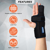 Vissco Boxer'S Support Brace | Detachable Splints For Finger Fracture | Trigger Finger - Black