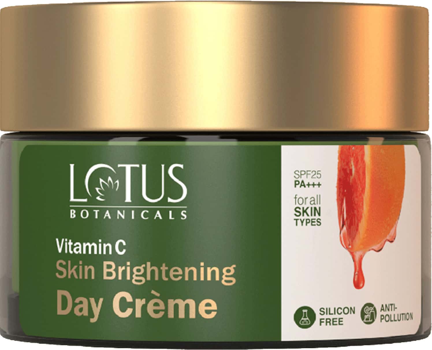 Lotus Botanicals Skin Brightening Day Cream Vitamin C Spf 25 Pa+++ Lightweight - 50g