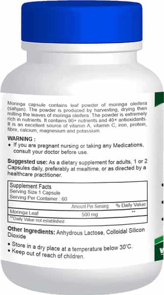 Healthvit Moringa 500 Mg - 60 Capsules