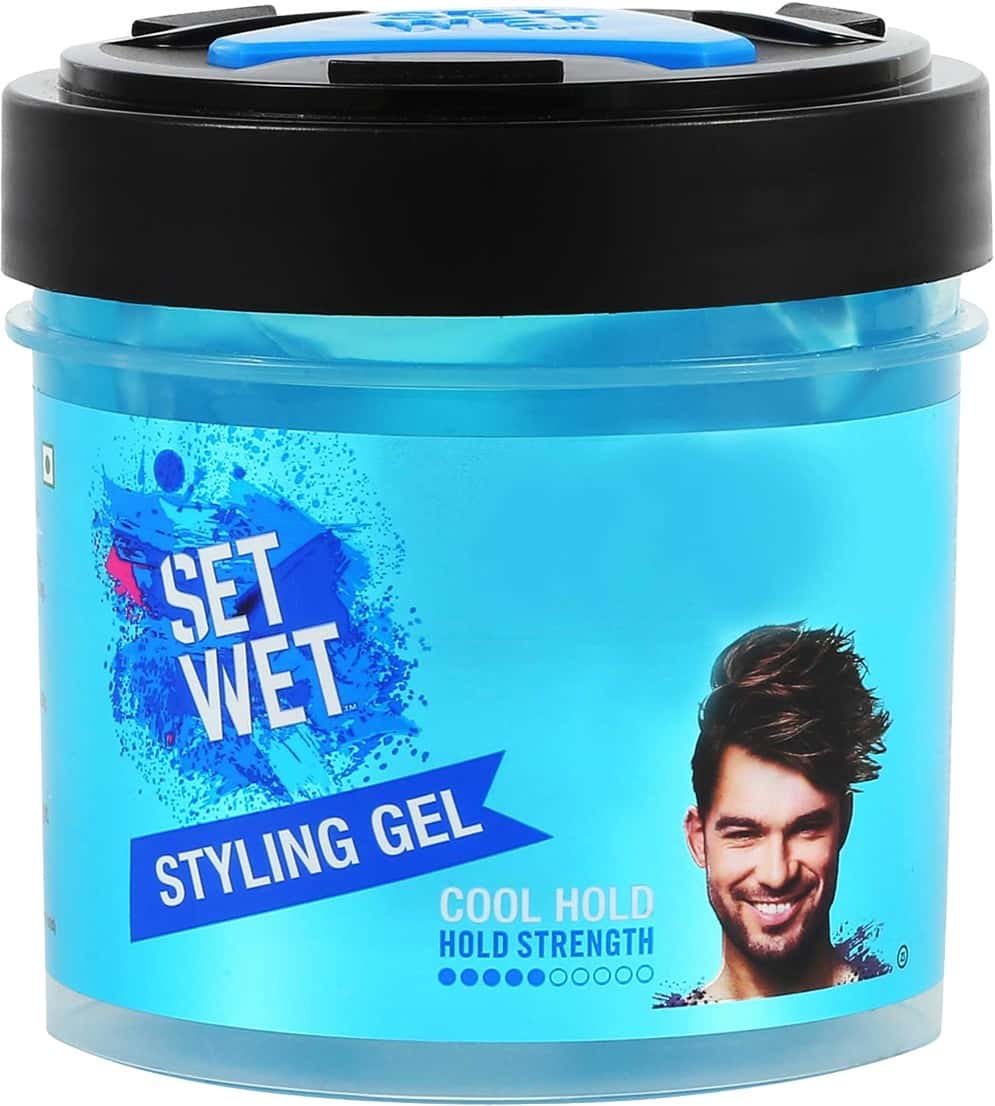 Set Wet Hair Gel For Men Cool Hold Medium Hold No Alcohol No Sulphate 250ml