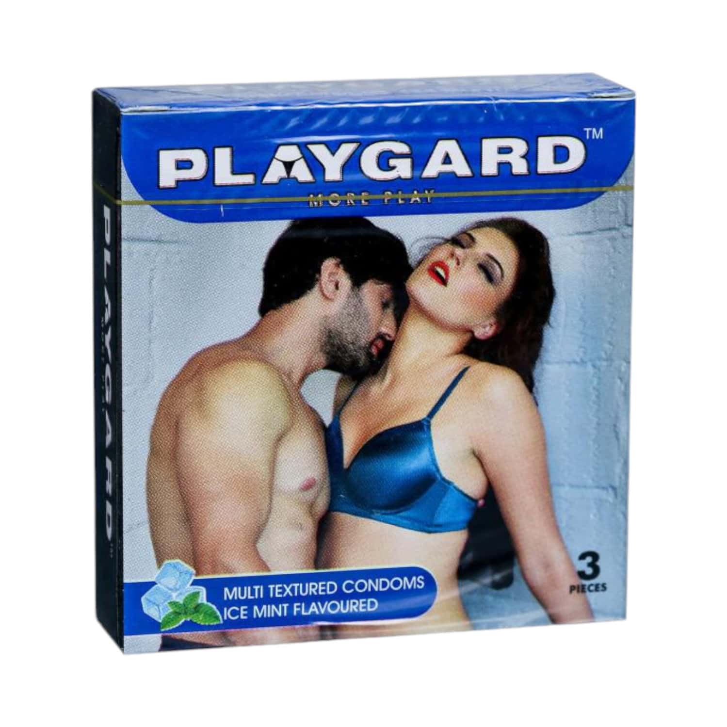 Playgard More Play+ Ice Mint Flavour Multi Textured Pack Of 3 Condoms