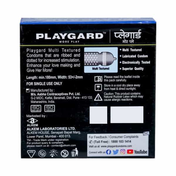 Playgard More Play+ Ice Mint Flavour Multi Textured Pack Of 3 Condoms