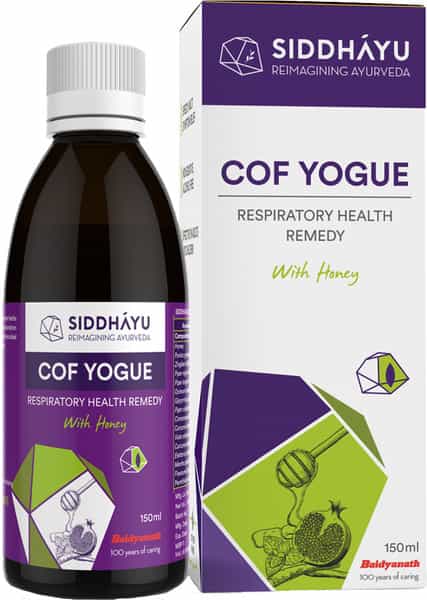 Siddhayu Cof Yogue Ayurvedic Syrup With Honey For Cough And Cold | 150 Ml X 1