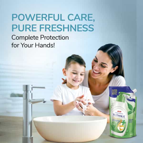 Yuthika Liquid Hand Wash Refill Pack | Neem | Complete Protection | Ph Balanced Formula | 675Ml