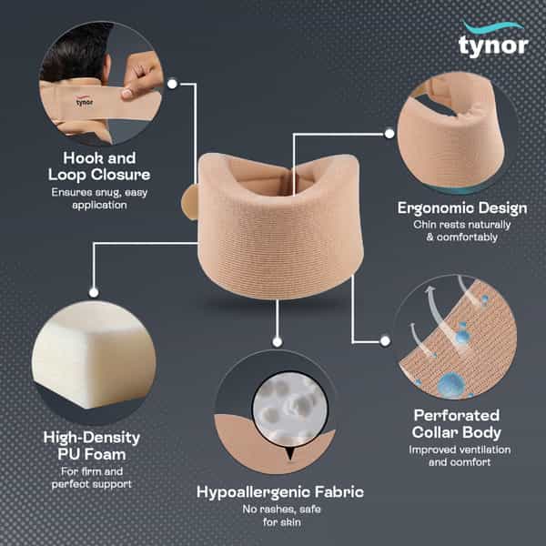 Tynor B 07 Cervical Collar Soft Belt Size Small