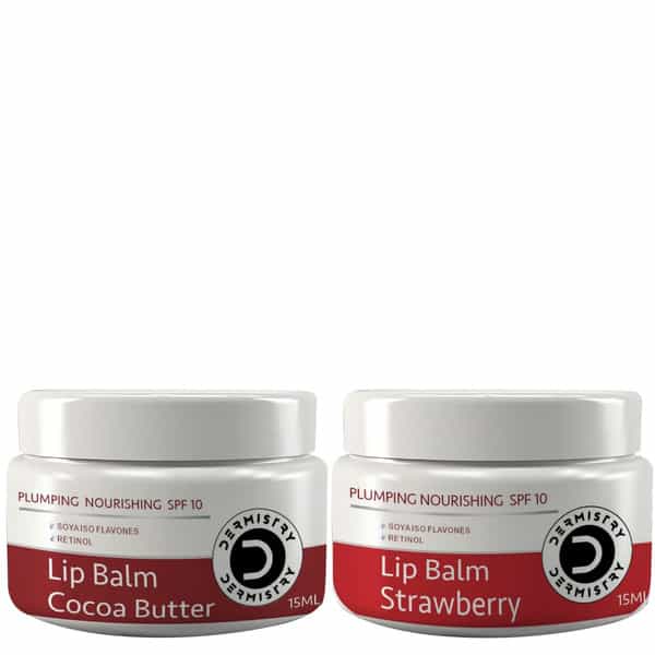 Dermistry Plumping Gloss Spf10 Strawberry & Cocoa Butter Lip Balm Dry Dark Chapped Pigmented Lips