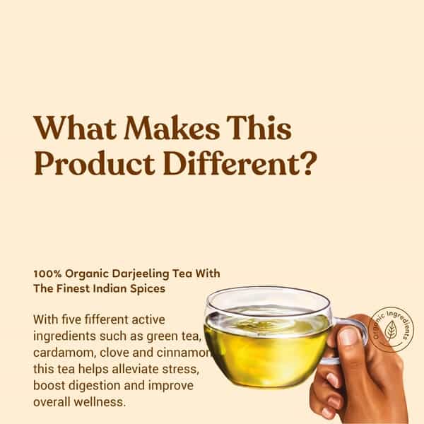 Kapiva Kashmiri Kahwah Tea -Alleviates Stress & Digestive Booster |72 Gm (36 Bags)
