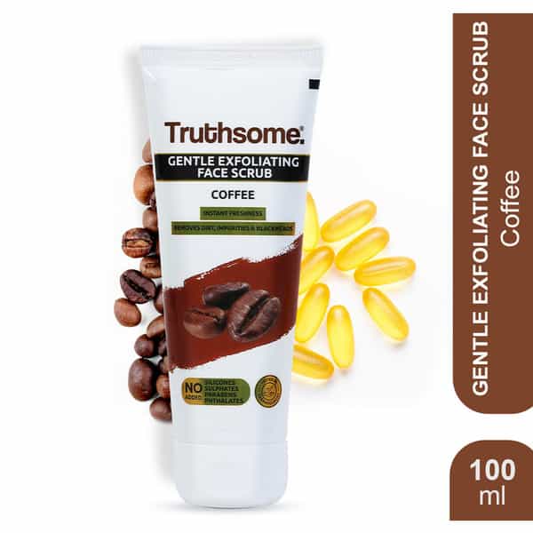 Truthsome Gentle Exfoliating Face Scrub With Coffee & Vitamin E - For All Skin Types | 100 Ml