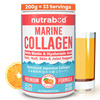 Nutrabud Marine Collagen Powder | No Added Sugar | Orange Flavor | 200g