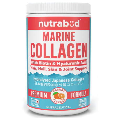 Nutrabud Marine Collagen Powder | No Added Sugar | Orange Flavor | 200g