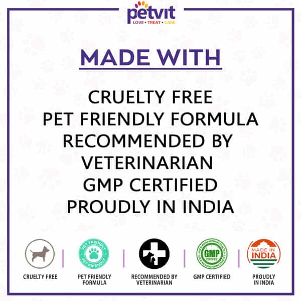 Petvit Multivitamin With 18 Ingredients For Dogs & Cats For All Age Group- 60 Chewable Tablets