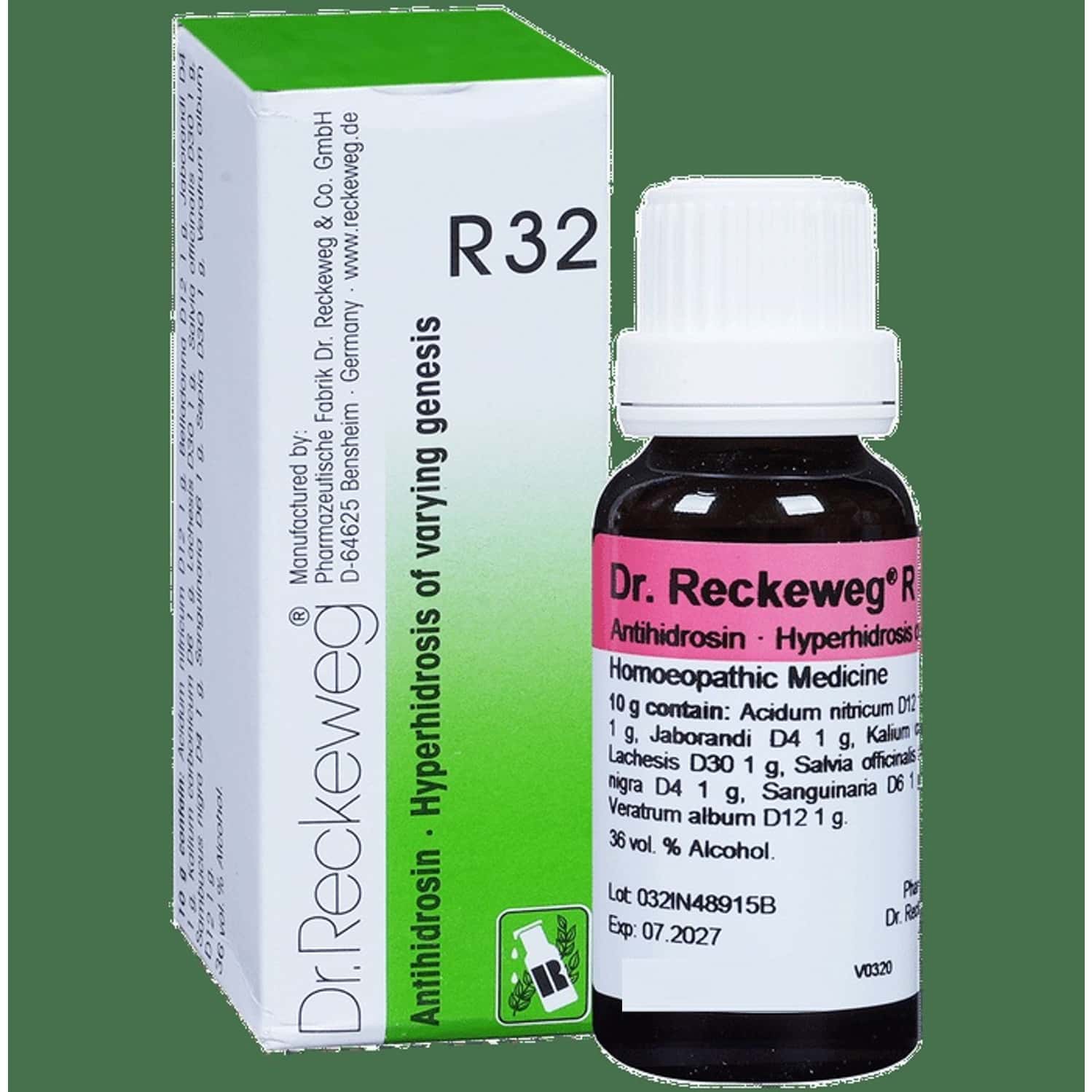 Dr. Reckeweg R32 Excessive Perspiration Drops 22 Ml