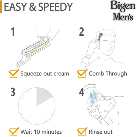 Bigen Men'S Beard Color Natural Black B101 40g & Bigen Men'S Speedy Color Natural Black 101 80g