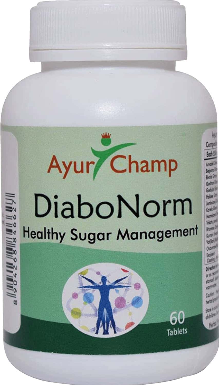 Ayur Champ Diabo Norm | Healthy Sugar Management | Herbal Supplement | 60 Tablets
