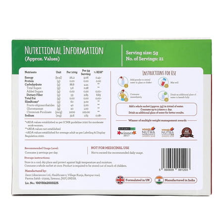Gofigure Pre Meal Supplement Powder Shot Strawberry & Kiwi Flavor | 21 Sachets For Men & Women