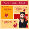 Gofigure Pre Meal Supplement Powder Shot Strawberry & Kiwi Flavor | 21 Sachets For Men & Women
