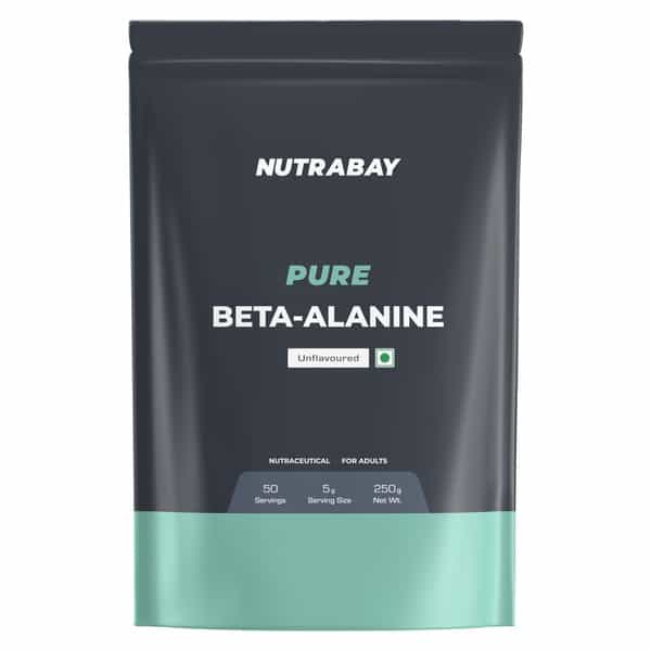 Nutrabay Pure 100% Beta Alanine Powder - 250G Unflavoured 100 Servings