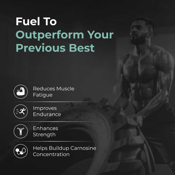 Nutrabay Pure 100% Beta Alanine Powder - 250G Unflavoured 100 Servings