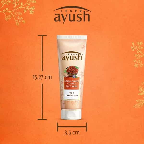 Lever Ayush Natural Fairness Saffron Face Wash-80 G